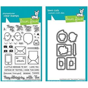 Lawn Fawn Clear Stamp & Die Set - Love letters LF1292 & LF1293