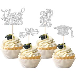 Rsstarxi 40 Pack Grad Cupcake Toppers Class of 2025 Cupcake Toppers So Proud of You Congrats Grad Cupcake Picks for Graduation Decorations Class of 2025 Party Cake Decorations Pink in Saudi Arabia