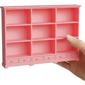 1:12 Scale Dollhouse Bookshelf ، رف كتب Dollhouse متعدد الوظائف لعرض الكتب والإكسسوارات المصغرة ، إضافة مثالية إلى مجموعة أثاث Dollhouse الخاص بك