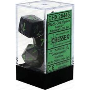 مجموعة الشطرنج CHX26445 DICE-Gemini ، الأسود/الرمادي/الأخضر