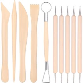 ORUOLA 10pcs أدوات نحت الطين ، أدوات نحت الفخار ، أدوات النحت ، مجموعة أدوات الطين للطلاء الصخري ، النقش ، نمذجة الطين ، الأطفال البالغين والفنانين في تشكيل النمذجة للفن والحرفية
