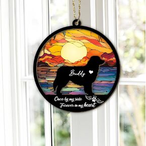 Rottweiler Pet Memorial Gifts, 6" Pet Memorial Suncatcher Ornament, Dog Memorial Gifts, Pet Loss Gifts, Loss of Pet Sympathy Gift, Pet Remembrance Gift in Memory of Dog Cat Forever in My Heart in Kuwait