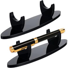 2 Pieces Acrylic Pen Holder Display Stand Pencil Display Holder Fountain Pen Ballpoint Pen Display Rack Desk Pencil Wand Holder Showcase for Lightsaber Display Decoration Home School Office Store