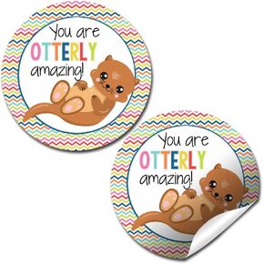 أنت مدهش otterly otter التقدير والتشجيع ملصقات ملصقات ، ملصقات دائرة الحفلات 40 2 "من قبل Amandacreation ، رائعة للمعلمين ، العمال المشتركين ، الموظفين