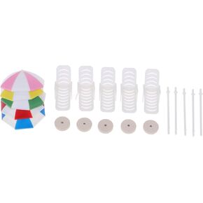 DYNWAVE 5 Set Mini Beach Umbrella Set for Dollhouse Yard Garden Swimming Pool Accessories and Furniture, DIY Diorama Decor