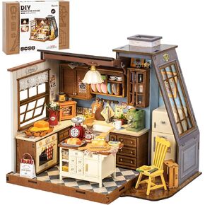 طقم منزل Rolife DIY Miniature للبالغين ، مجموعة Dollhouse Mini Wooden Dollhous