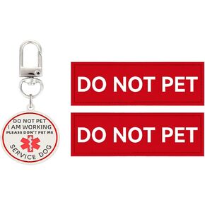 لا تقم بتصحيح Pet 2 PCS معرف خدمة الكلب التي تعلق بسهولة على ذوي الياقات البيضاء ، وتسخير (متوسطة 1.50 × 5.12)