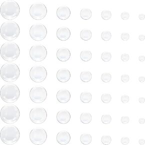 euphhonycs 70pcs شفافة دائرية من الزجاج cabochons بلاط القبة