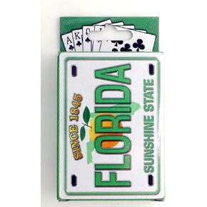 World By Shotglass Florida License Plate Collectible Souvenir Playing Cards with Header