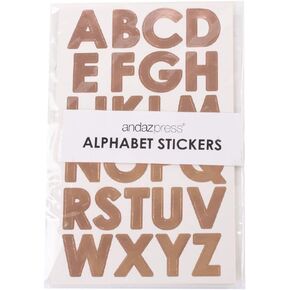 Andaz Press 277 PCS Rose Gold Letters ، ملصقات حروف أبجدية 1 بوصة للزفاف ، عيد ميلاد الأطفال ، مستلزمات المعلمين في الفصل ، صياغة ، سكرابوكينغ ، تخرج من تخرج Cap Decorations