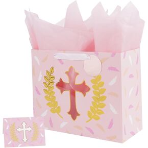 Linelglobal 13 "Cross Gift Bag for Bird ، معمودية الأطفال حديثي الولادة