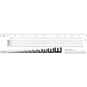 Westcott Graphic Arts Ruler, 3 x 12" (GA-88), Green