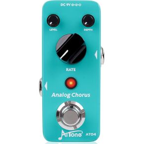 AITONE Chorus Pedal Premium Analog Chorus Effect for Electric Guitar True Bypass Rich and Warm Tones Compact Mini Pedal (AT-04)