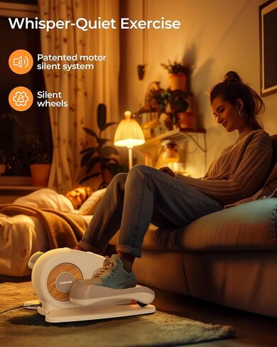 YOSUDA Under Desk Elliptical Electric,Ellipse Leg Exerciser for Seniors,Fully Assembled Seated Pedal Exerciser with Remote Control with Free Footstraps & 10 Adjustable Speeds in Kuwait