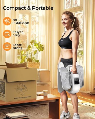 YOSUDA Under Desk Elliptical Electric,Ellipse Leg Exerciser for Seniors,Fully Assembled Seated Pedal Exerciser with Remote Control with Free Footstraps & 10 Adjustable Speeds in Kuwait