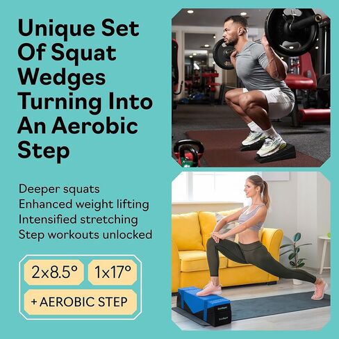 Squat Wedge - Squat Wedge Block 520 LBS Weight Capacity - Slant Board for Calf Stretching - Calf Stretcher Slant Board - yoga blocks in Saudi Arabia