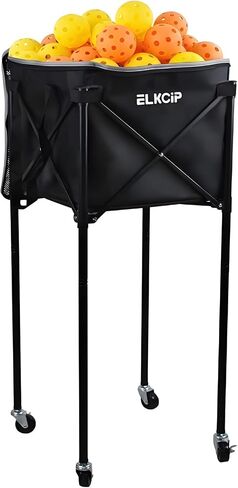 Portable Tennis Balls Hopper Bag, Replacement Storage Bag with Side Pockets, Lightweight Teaching Cart Bag for Pickleball, Baseball Ball, Table Tennis, Frame Not Included in Saudi Arabia