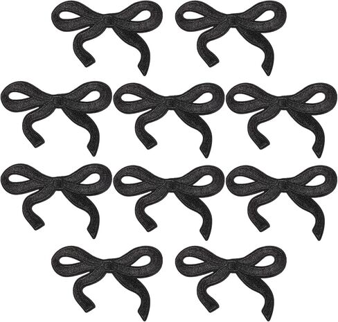 3x2in Bow Iron on Patches for Clothes Cute Coquette Bowknot Patch Embroidery Sticker Applique DIY Sewing Jeans Shirt Hat Jacket Backpack (Blue, 10pc) in Saudi Arabia