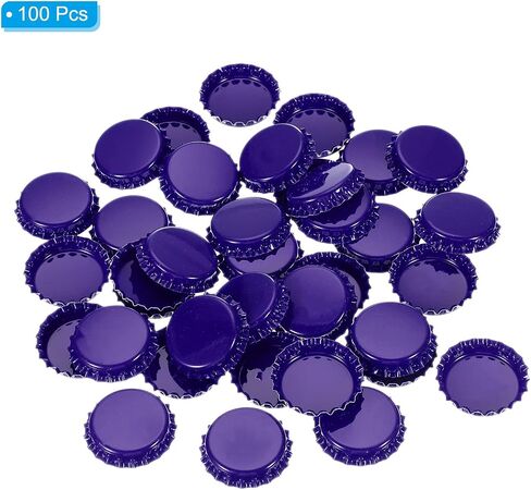 PATIKIL 100 PCS CAPS for Parchs ، 1 بوصة ذات جانب مزدوج طباعة قبعات زجاجة معدنية سحر مسطحة للزينة الحرف DIY صنع شارة ، الأخضر الداكن in Saudi Arabia