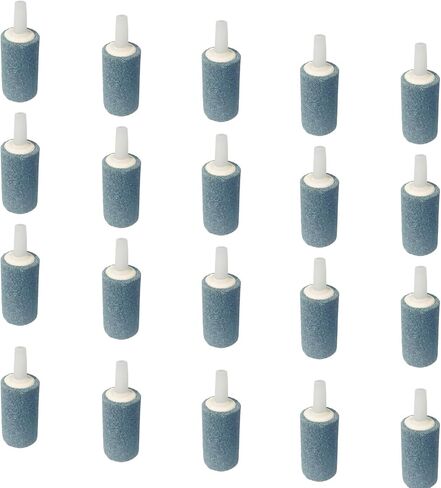 🔥 15 Pack Aquarium Air Stones - Air Pump Accessories of 1 Inch Cylinder Fish Tank Air Stone Aerator Bubble Diffuser for Nano Air Pumps Fish Tanks and Small Buckets in Kuwait