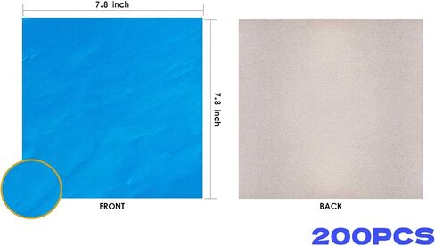 7.8 Inches Foil Wrapper 100pcs Large Chocolate Candy Bar Wrappers Square Gold Wrapping Papers for Protein Energy Bar Break-Apart Chocolate for Mother's Day Wedding Baby Shower Birthday in Saudi Arabia