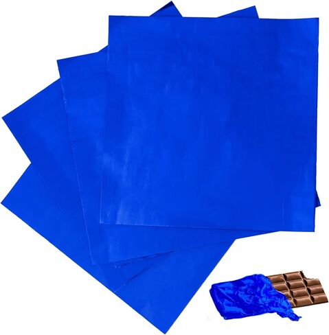 7.8 Inches Foil Wrapper 100pcs Large Chocolate Candy Bar Wrappers Square Gold Wrapping Papers for Protein Energy Bar Break-Apart Chocolate for Mother's Day Wedding Baby Shower Birthday in Saudi Arabia