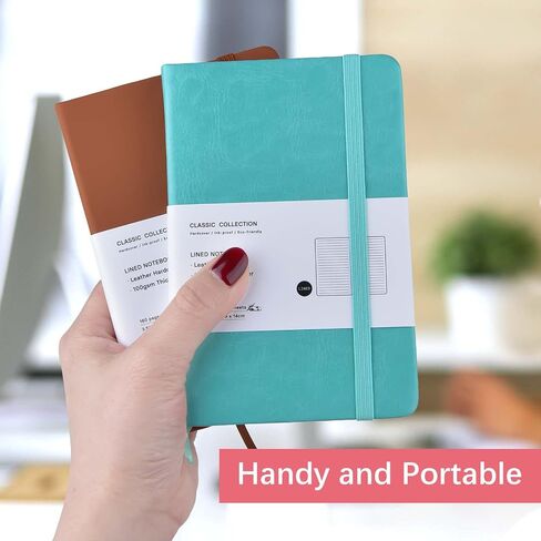 Coopay 4 Pack Package Notebook Journals Bulk ، 3.5 "× 5.5" ، 160 صفحة مبطن ، A6 Mini Notepad Hardcover Leather Journal مع ورقة سميكة 100GSM ، دفاتر صغيرة لكتابة أعمال الرجال (أسود) in Kuwait
