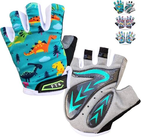 Kids Bike Gloves Boys Girls Gel Padded Full Finger/Half Finger Road Riding Mountain Bicycle Non-Slip Cycling Glove for Youth Junior Children Ages 2-11 in Saudi Arabia