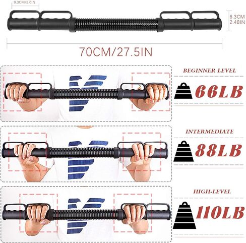 INNOLIFE Power Twister Bar, Adjustable Chest Expander, Upper Body Exercise Equipment for Chest Workout, Shoulder, Forearm, Bicep and Arm Strengthening Workout Equipment in Saudi Arabia