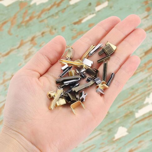 uxcell 20pcs stoppers stoppers stopper ، #3 النحاس العلوي والسفلي السوستة المنزلق المحفوظات للأكياس معاطف سترات إصلاح البديل ، الفضة in Kuwait