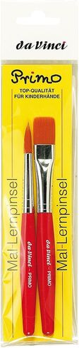سلسلة Da Vinci Student Series 5019R Primo ، Round and Flat Minthetic مع مقبض أحمر ، أحجام 12 و 16 in Kuwait