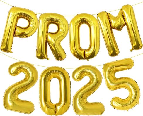 KALOR Rose Gold Prom 2025 Balloons Banner, 32 Inch Mylar letter Graduation Balloons Grad Decoration for Class of 2025 Congrats Grad Party Supplies in Saudi Arabia