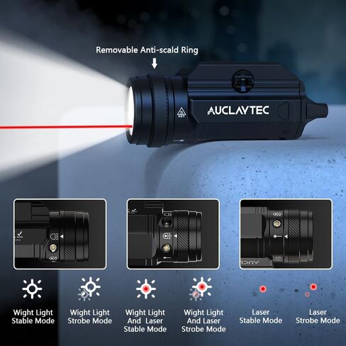 1200 Lumen Pistol Light Laser Combo Blue Beam Tactical Flashlight, Pistol Flashlight Adjustable Slide Locating Keys for Picatinny in Kuwait