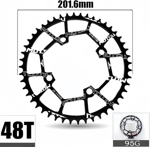 Bike Chainring 40T 42T 44T 46T 48T 50T 52T 104mm BCD Round Chainring Narrow Wide Tooth Aluminum Bicycle Chainring for Mountain Bike Road Bike MTB BMX in Saudi Arabia