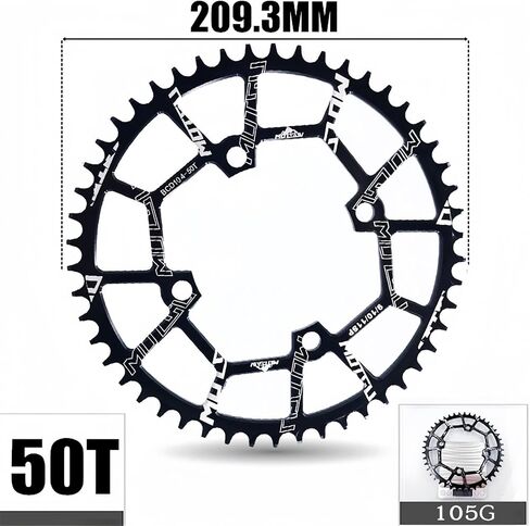 Bike Chainring 40T 42T 44T 46T 48T 50T 52T 104mm BCD Round Chainring Narrow Wide Tooth Aluminum Bicycle Chainring for Mountain Bike Road Bike MTB BMX in Saudi Arabia