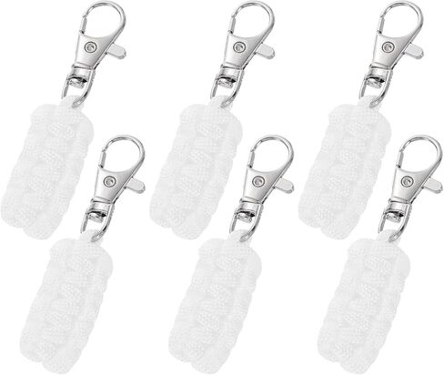 YELARXI Paracord Zipper Pull Polyester Zipper Pulls Replacement Woven Rope with Metal Clasp, 80 mm Length Fit for Backpacks Clothing Luggage Accessories - Cylinder (6 Pack, Dark Blue) in Saudi Arabia