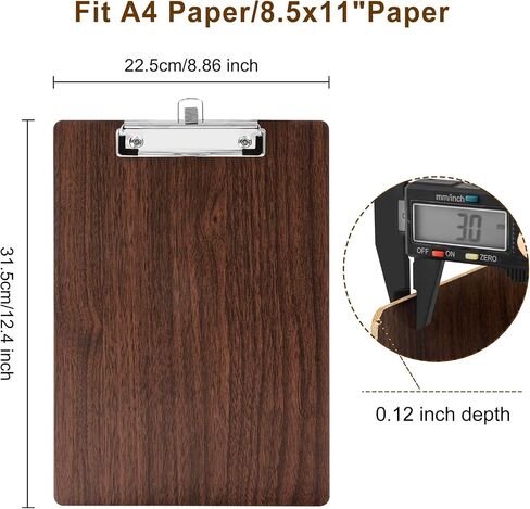 Wooden Clipboard, A5 Wood Clip Board,Clipboard Folder with Low Profile Clip and Hanging Hole,A5 Clipboards for Classroom (10 Pack) in Saudi Arabia
