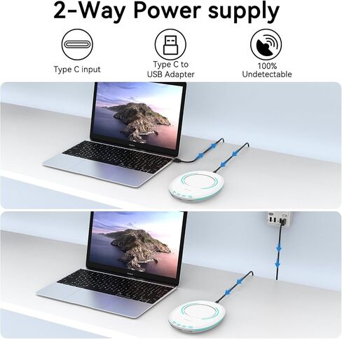 Ultra Slim Mouse Mover, Mouse Jiggler with Adjustable Interval Timer, Undetectable & Breathing Light, Simulates Realistic Mouse Movement for Keeping Computer Laptop Active in Saudi Arabia