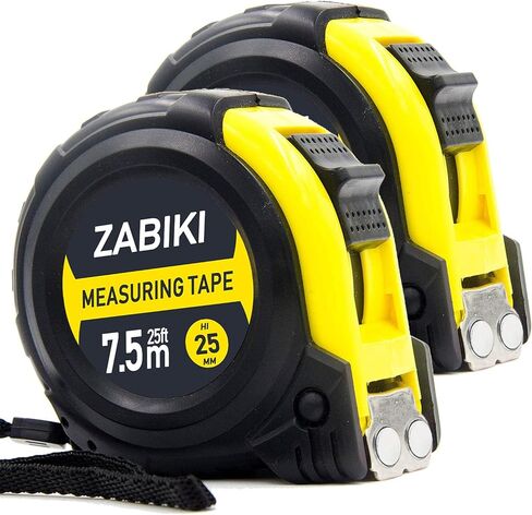 Measuring Tape Measure, 25 Ft Easy to Read Decimal Retractable Dual Side Ruler with Metric and Inches, for Surveyors, Engineers and Electricians, with Magnetic Tip and Rubber Protective Casing in Kuwait