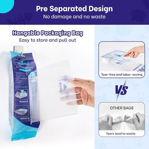 16 Count Litter Box Liners, Litter Robot 4 & 3 Waste Bags, Cat Litter Bags for Self Cleaning Litter Box, Transparent Litter Box Bags, 9-11 Gallon Capacity, Pre-Separated (26.7" x 23.6") in Saudi Arabia
