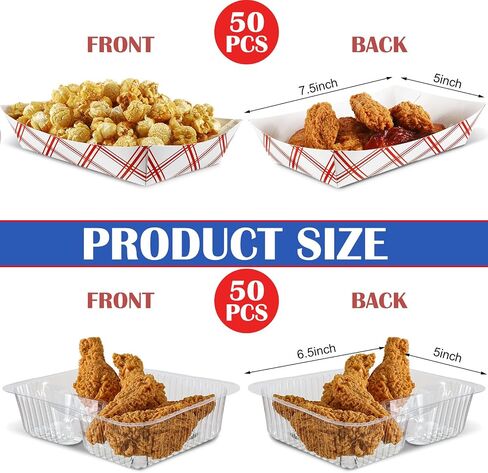 153 Pcs Baseball Party Supplies Concession Banners Baseball Party Decoration 50 Set Baseball Food Boats Popcorn Bags Plastic Nacho Trays for Sport Circus Carnivals Birthday Party Movie Night in Kuwait