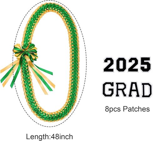 Baotongle Graduation Leis Class of 2025 Double Rided Ribbon Necklace Handmade Crathers Gone in Kuwait
