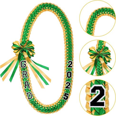 Baotongle Graduation Leis Class of 2025 Double Rided Ribbon Necklace Handmade Crathers Gone in Kuwait