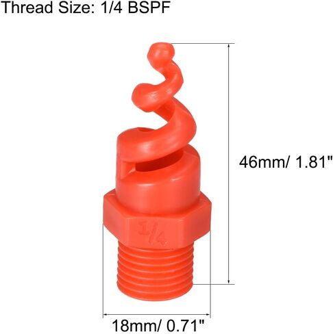 uxcell Spiral Cone Atomization Nozzle, 1/2BSPF PP Sprinkler, 10 Pcs in Saudi Arabia