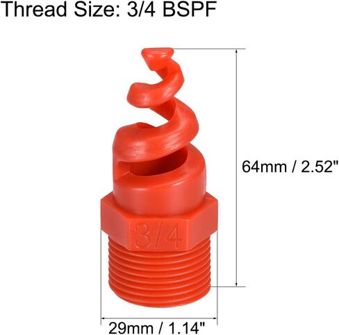 uxcell Spiral Cone Atomization Nozzle, 1/2BSPF PP Sprinkler, 10 Pcs in Saudi Arabia