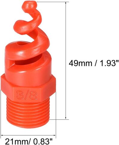 uxcell Spiral Cone Atomization Nozzle, 1/2BSPF PP Sprinkler, 10 Pcs in Saudi Arabia
