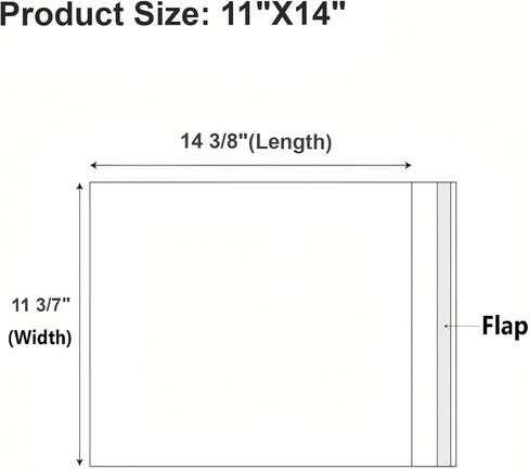 NABCTIG 50 Pack Crystal Clear Sleeves, Acid-Free Plastic Sleeves, Storage Bags for 8.5x11 Photos, Art Prints, Picture Mats, Paper and Canvas (Bag Size: 9"x11 3/7") in Kuwait