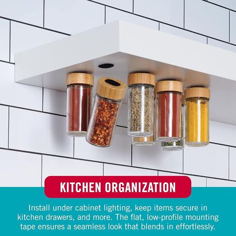VELCRO Brand Kitchen and Bath Mounting Strips. Moisture Resistant for Hanging Shower Caddy, Shelves, Bathroom Decor. 12pk Strips. Holds 10 pounds. Easy Peel and Stick Application, White in Saudi Arabia