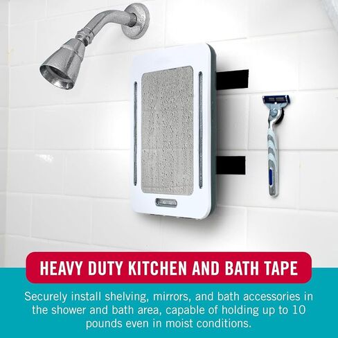 VELCRO Brand Kitchen and Bath Mounting Strips. Moisture Resistant for Hanging Shower Caddy, Shelves, Bathroom Decor. 12pk Strips. Holds 10 pounds. Easy Peel and Stick Application, White in Saudi Arabia