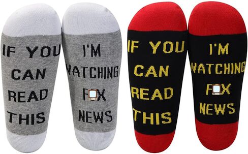 LEVLO Fox Gift If You Can Read This I'm Watching Fox Cotton Socks Fox Fans Gift in Saudi Arabia